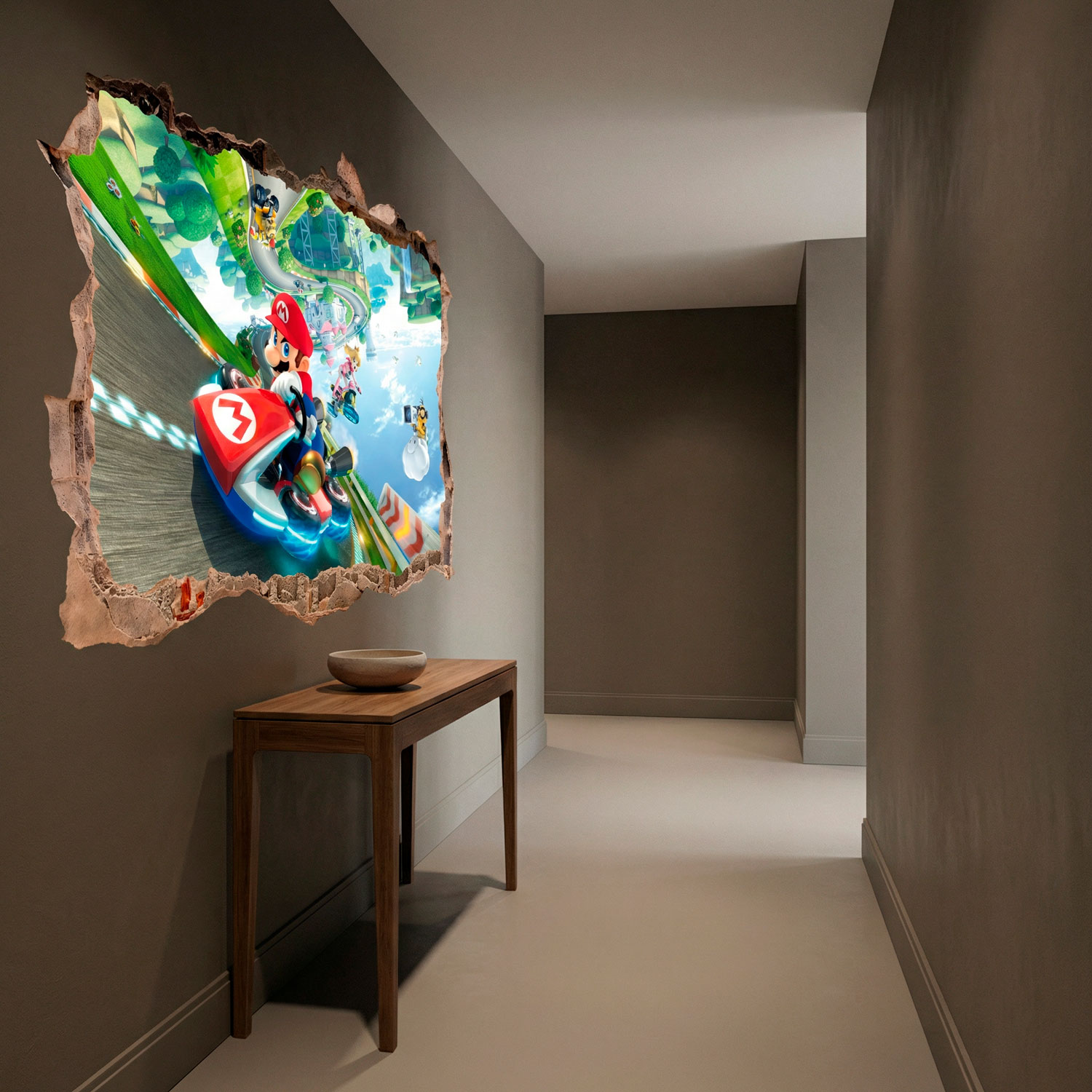 Stickers for Kids: Wall Hole Mario Kart