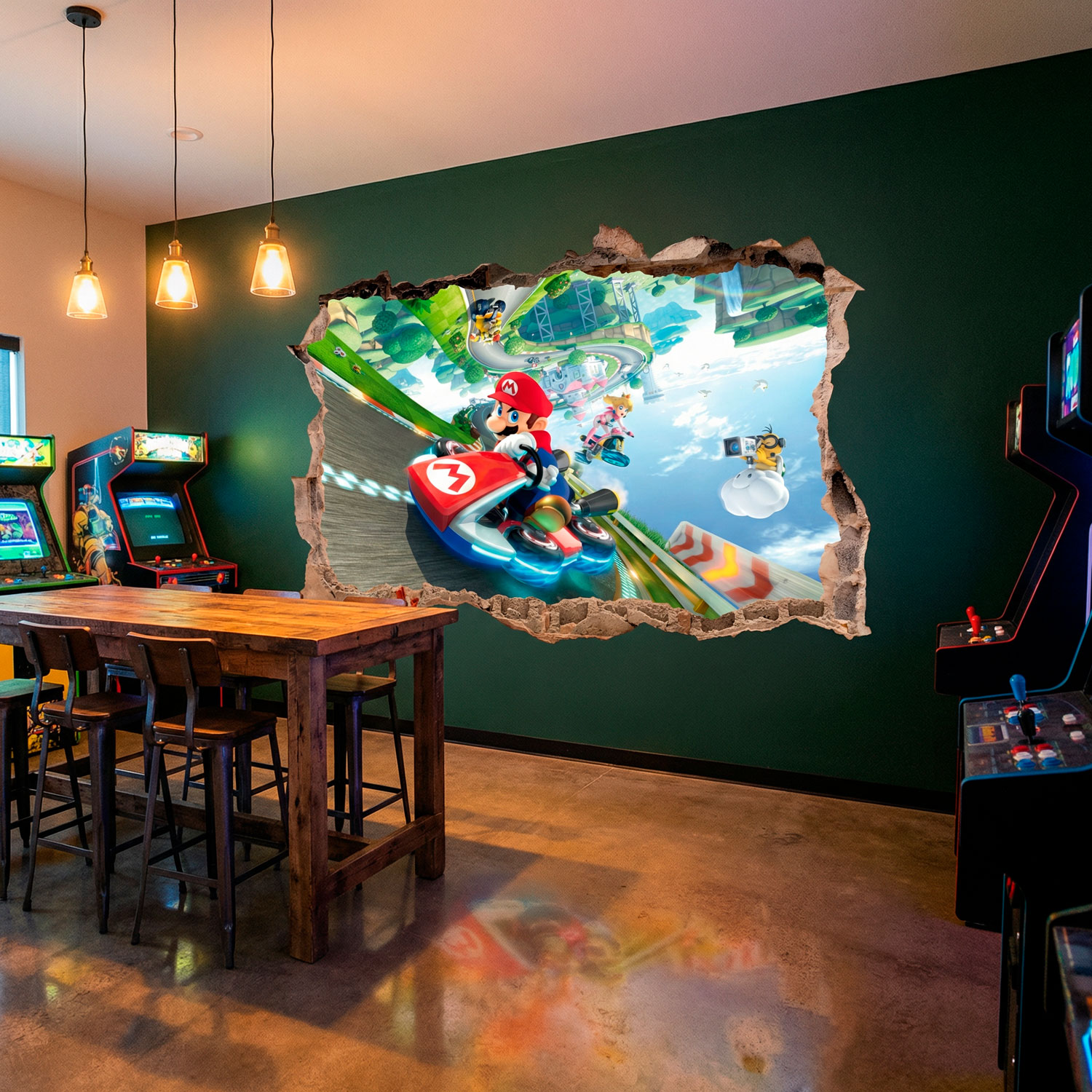 Stickers for Kids: Wall Hole Mario Kart