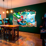 Stickers for Kids: Wall Hole Mario Kart 23
