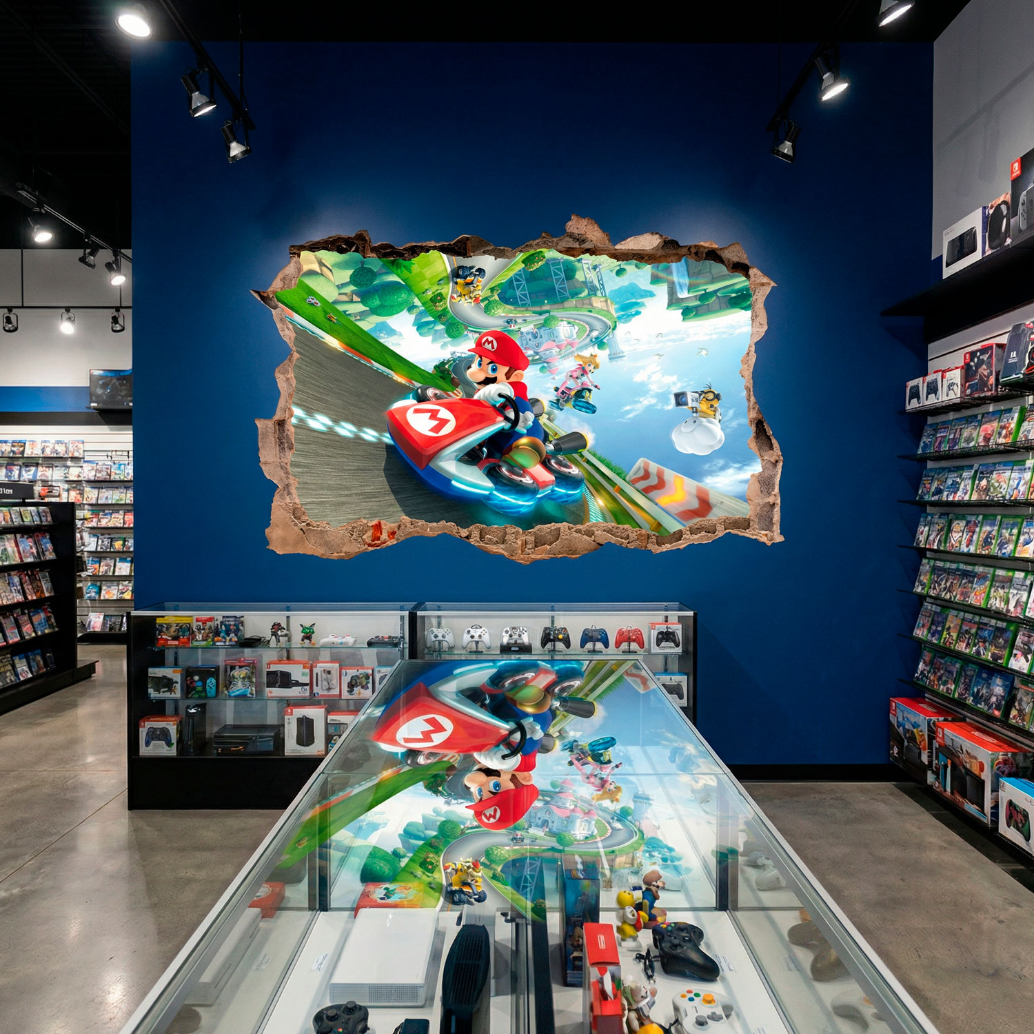 Stickers for Kids: Wall Hole Mario Kart