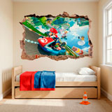 Stickers for Kids: Wall Hole Mario Kart 5