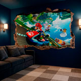 Stickers for Kids: Wall Hole Mario Kart 6