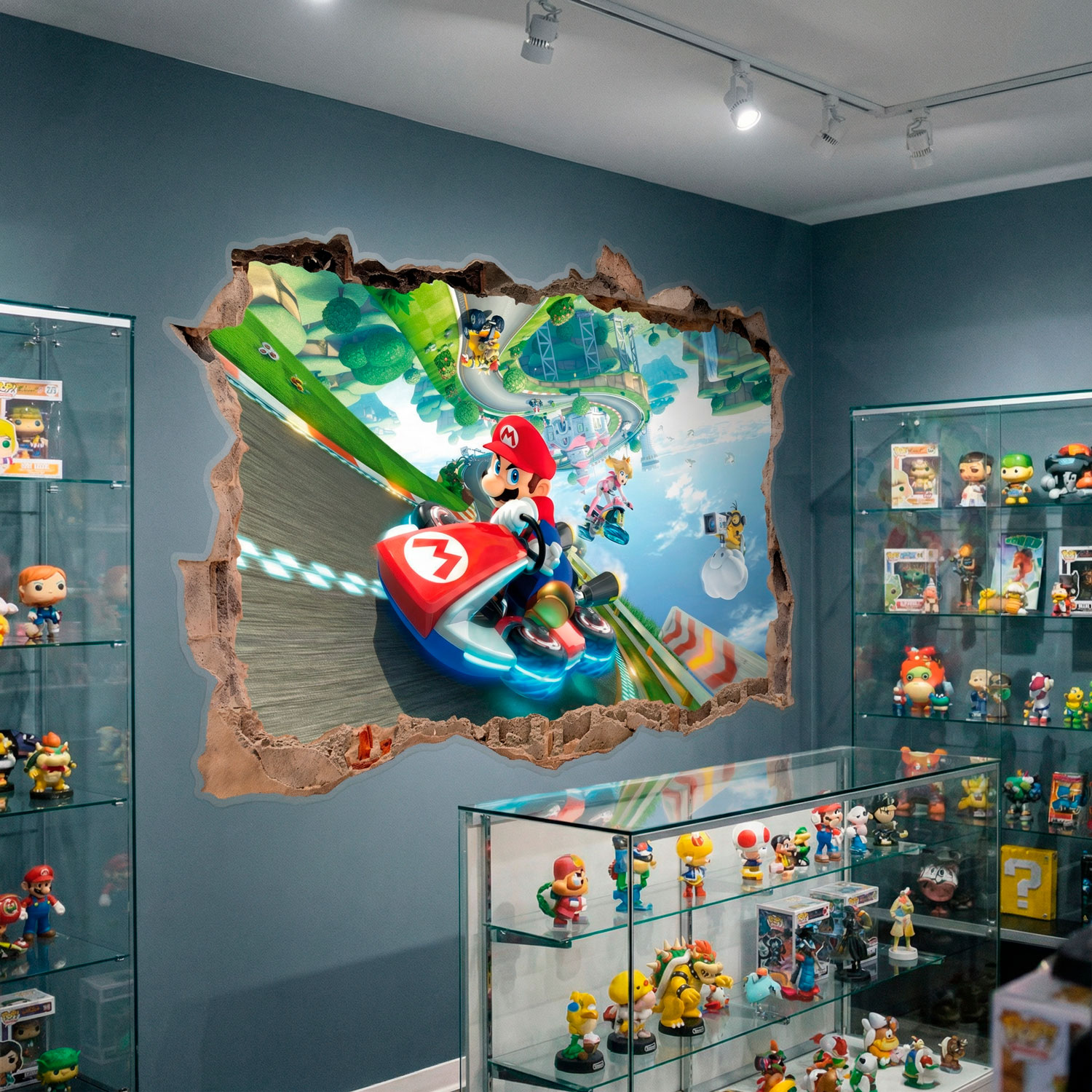 Stickers for Kids: Wall Hole Mario Kart