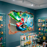 Stickers for Kids: Wall Hole Mario Kart 7