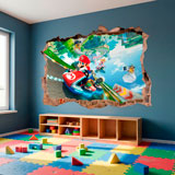 Stickers for Kids: Wall Hole Mario Kart 9