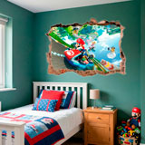Stickers for Kids: Wall Hole Mario Kart 10