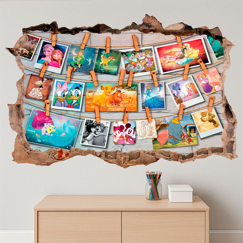 Stickers for Kids: Wall Hole Disney Movie Memories