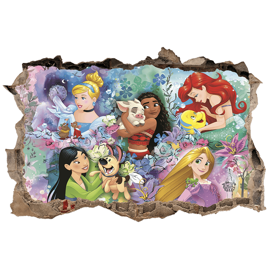 Stickers for Kids: Wall Hole Disney Princesses