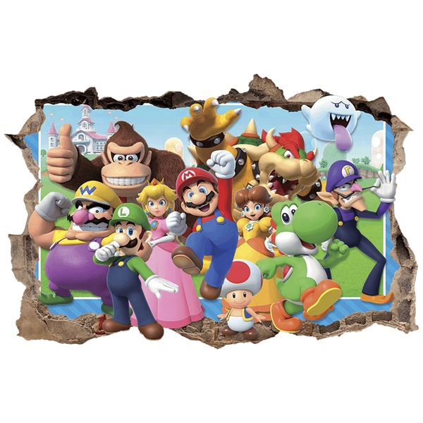 Stickers for Kids: Wall Hole Super Mario Bros