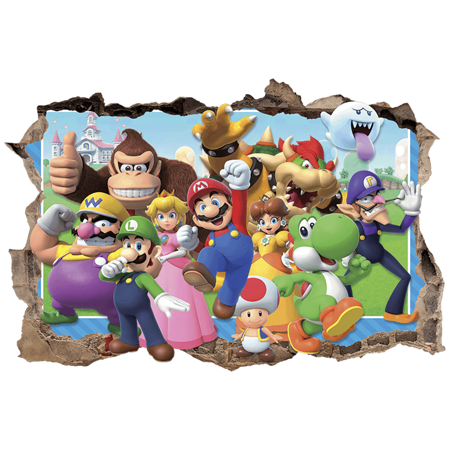 Stickers for Kids: Wall Hole Super Mario Bros