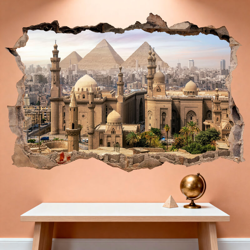 Wall Stickers: Wall Hole Cairo and Pyramids of Egypt