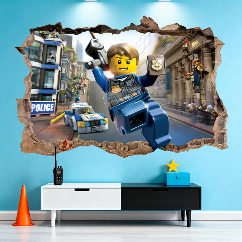 Stickers for Kids: Wall Hole LEGO City Police