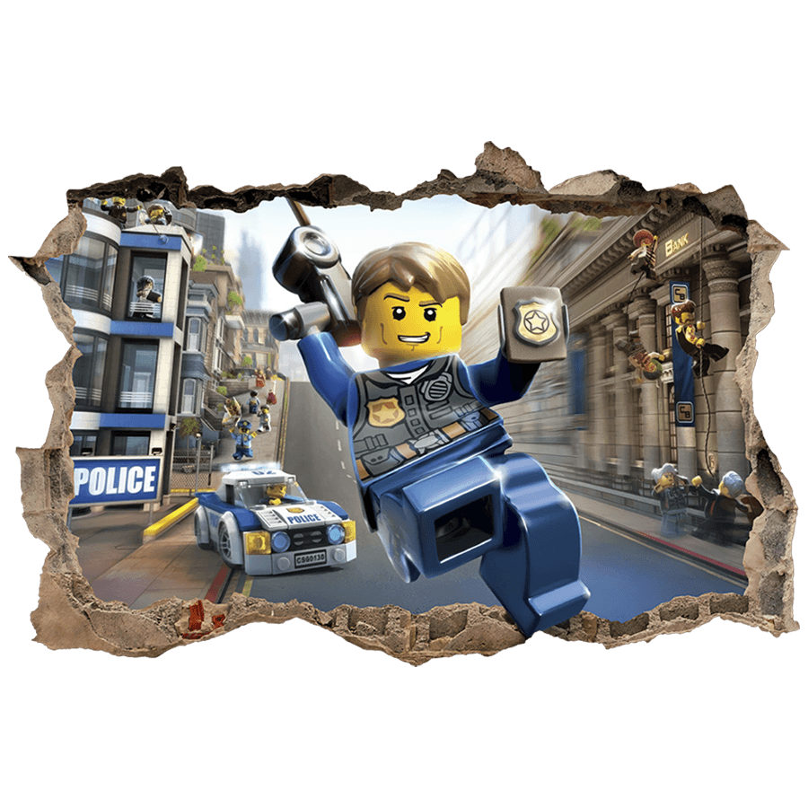 Stickers for Kids: Wall Hole LEGO City Police
