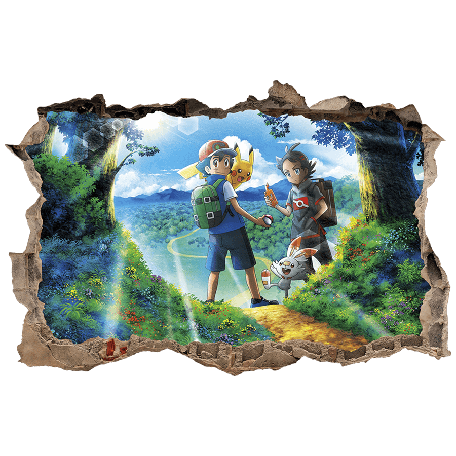 Stickers for Kids: Wall Hole Pokémon Trainers