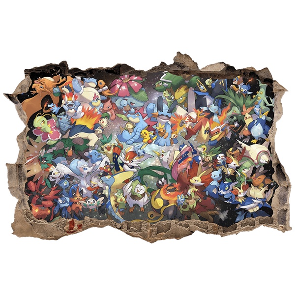 Stickers for Kids: Wall Hole Pokémon World