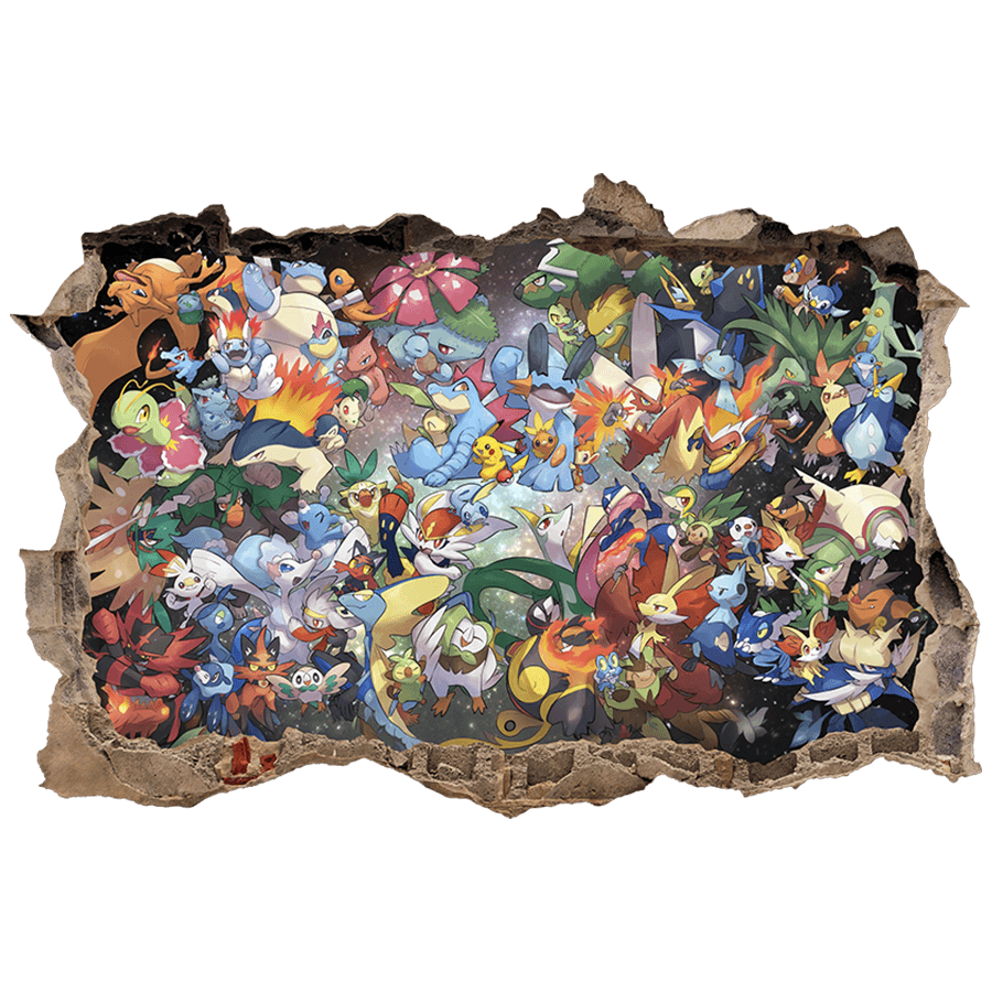 Stickers for Kids: Wall Hole Pokémon World