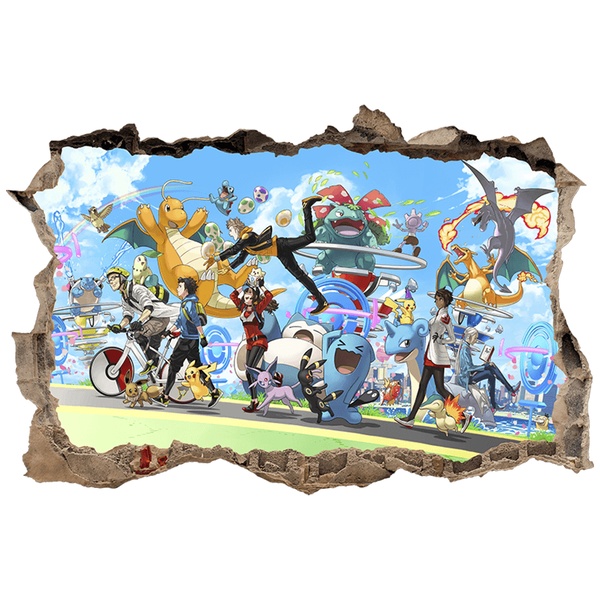 Stickers for Kids: Wall Hole Pokémon City