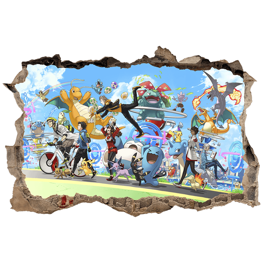Stickers for Kids: Wall Hole Pokémon City