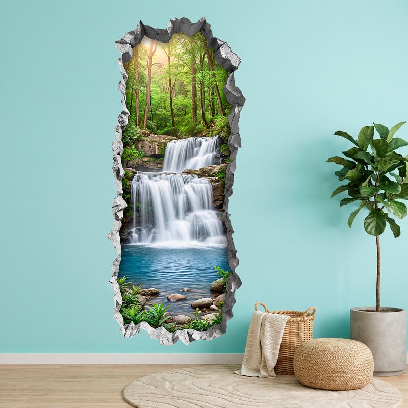 Wall Stickers: Wall Hole Secret Waterfall