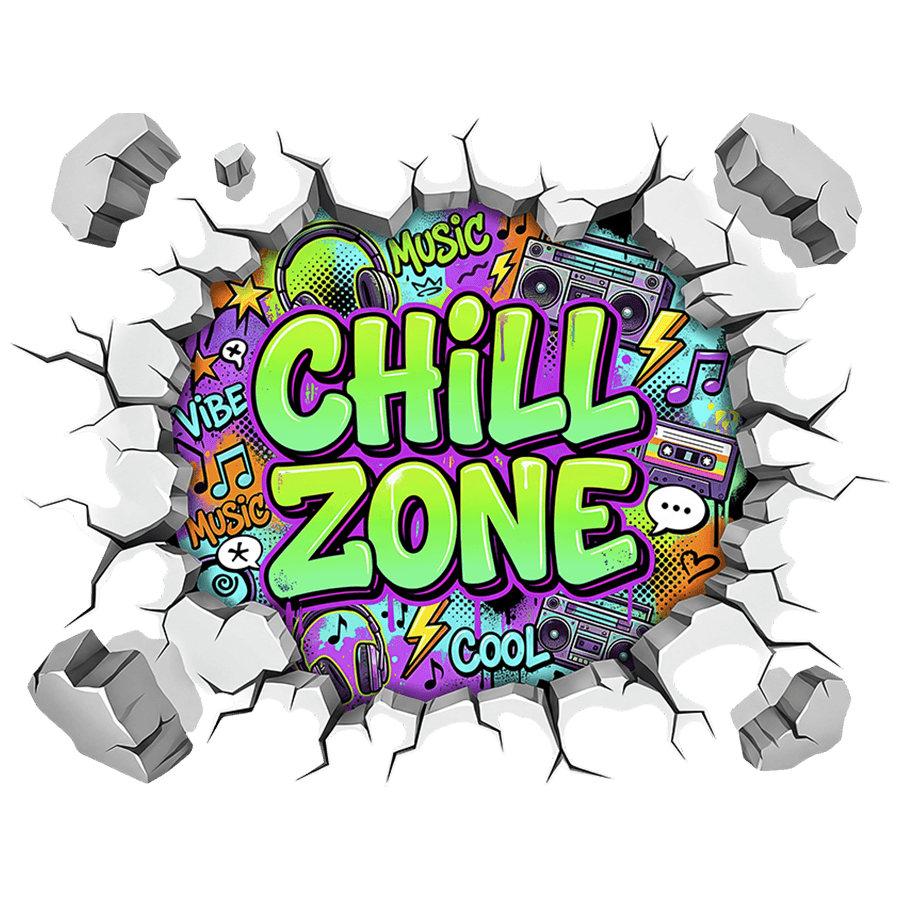 Wall Stickers: Wall Hole Chill Zone