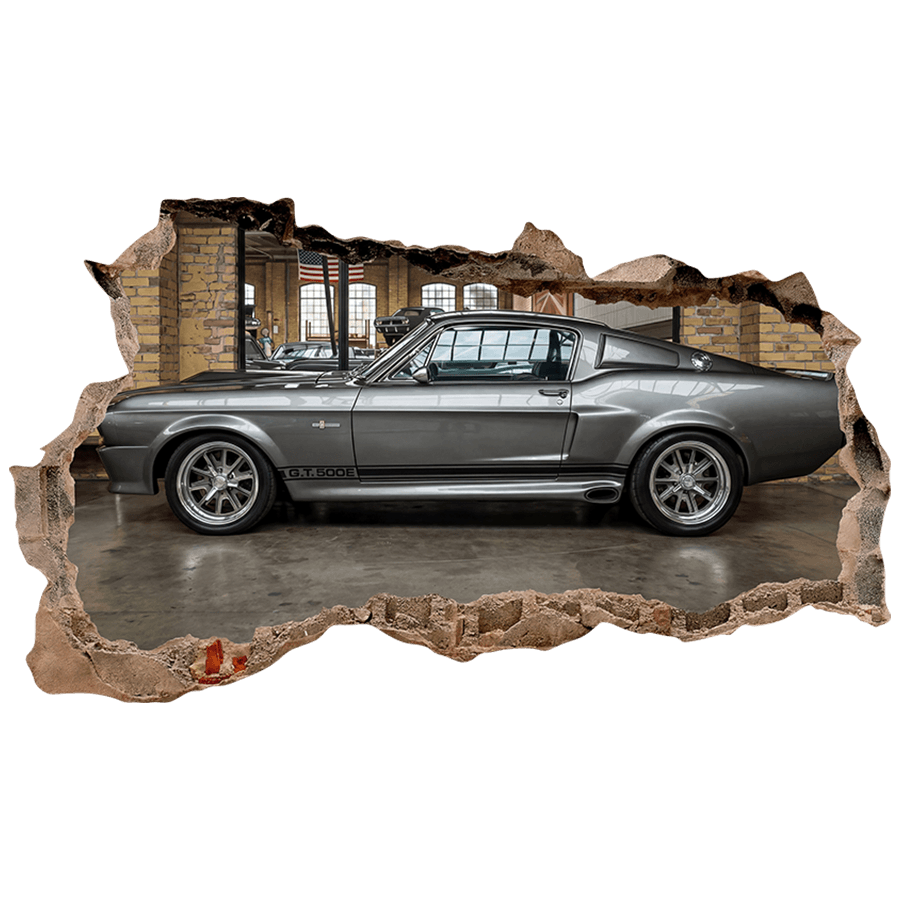 Wall Stickers: Wall Hole Ford Mustang Eleanor