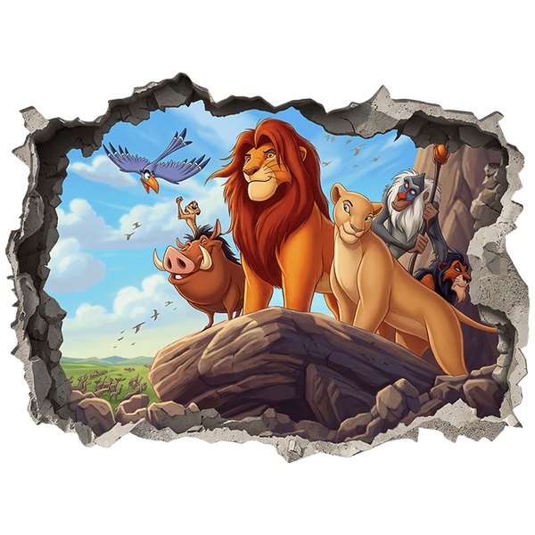 Stickers for Kids: Wall Hole The Lion King and Friends