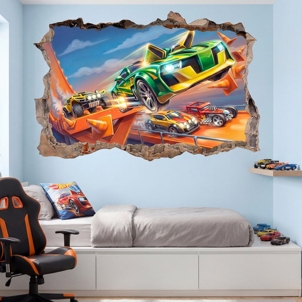 Stickers for Kids: Wall Break Extreme Track Racing