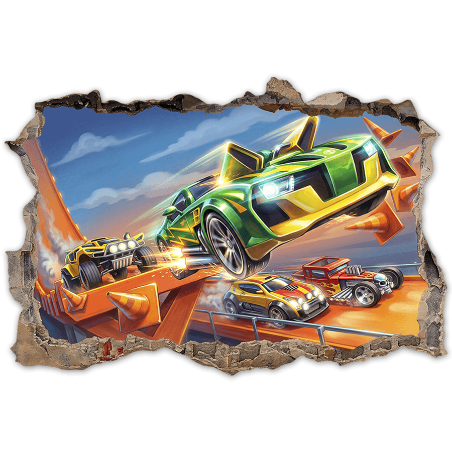 Stickers for Kids: Wall Break Extreme Track Racing