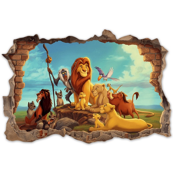 Stickers for Kids: Wall Break Lion King Family