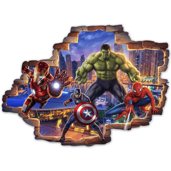 Stickers for Kids: Marvel Heroes Action Wall Break