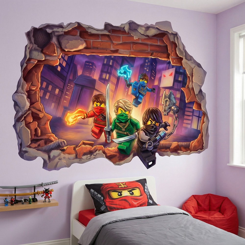 Stickers for Kids: Lego Ninjago Warriors Wall Break