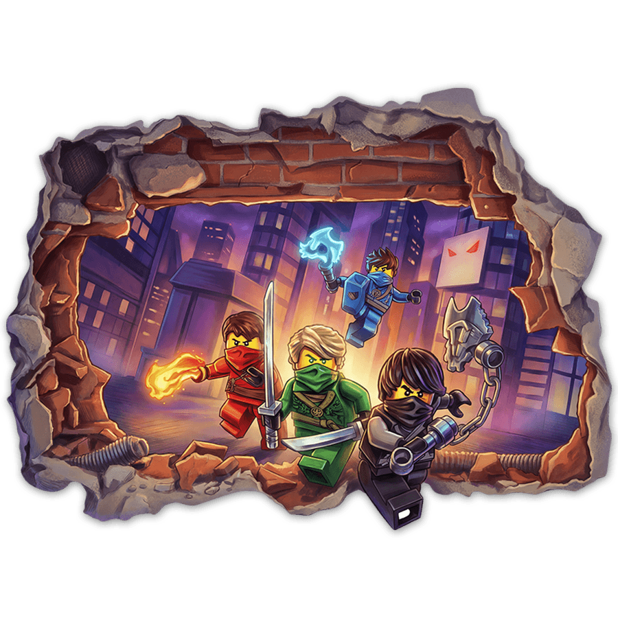 Stickers for Kids: Lego Ninjago Warriors Wall Break
