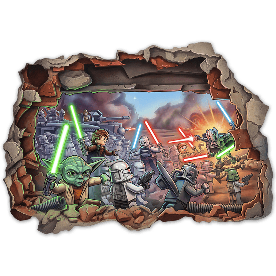 Stickers for Kids: Lego Star Wars Battle Wall Break