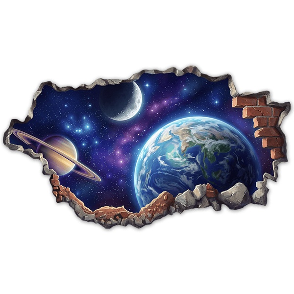 Stickers for Kids: Wall Break Universe and Planets