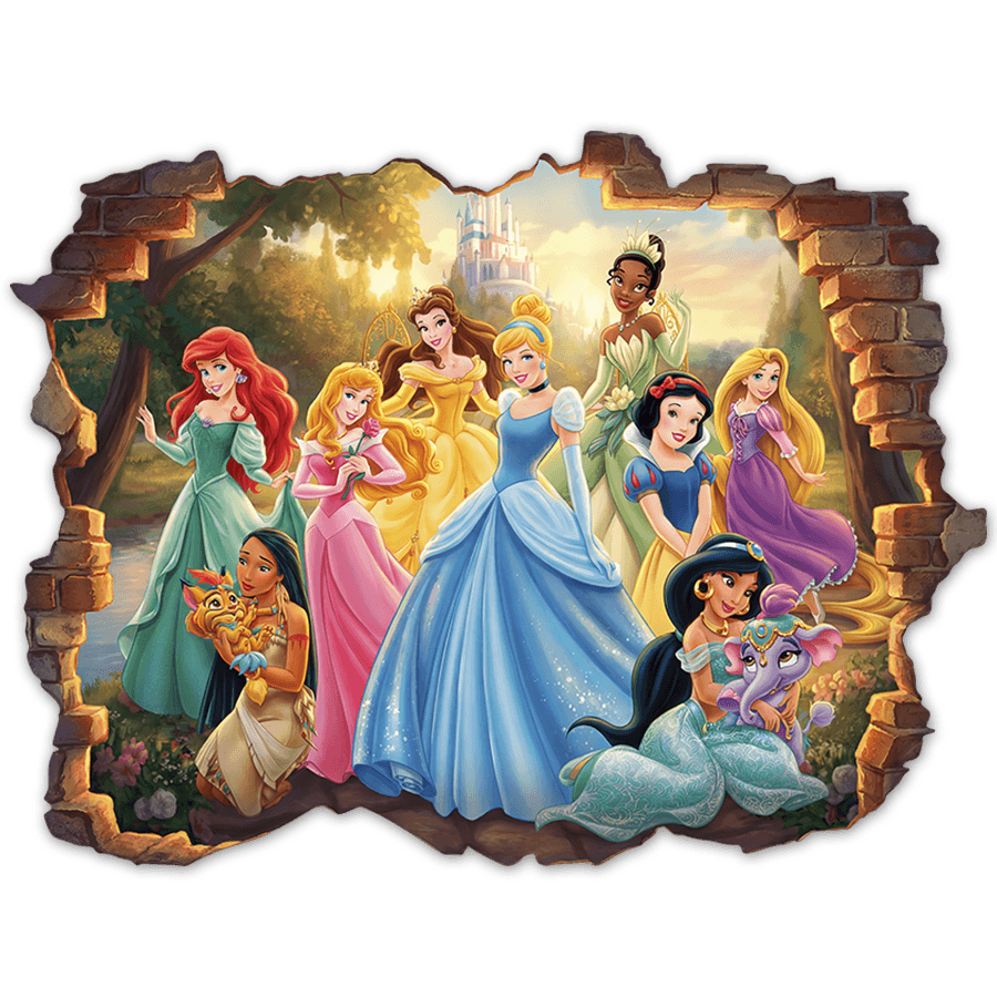 Stickers for Kids: Wall Break Fairytale Princesses