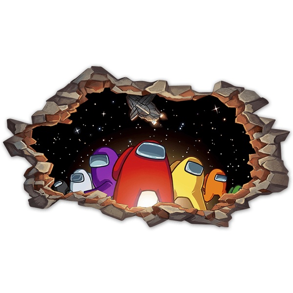 Stickers for Kids: Among Us Wall Break