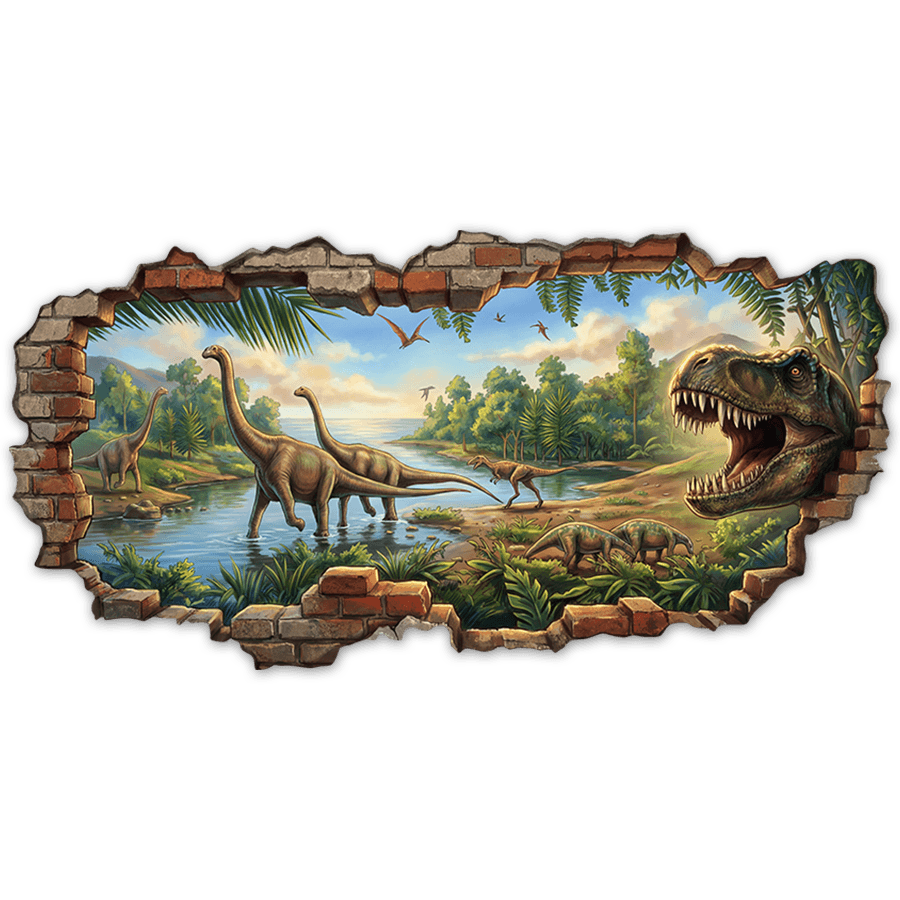 Stickers for Kids: Dinosaur World Wall Break