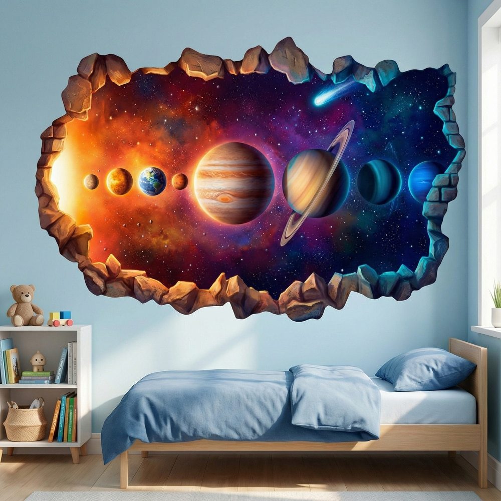 Stickers for Kids: Solar System Wall Break