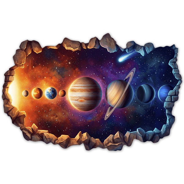 Stickers for Kids: Solar System Wall Break