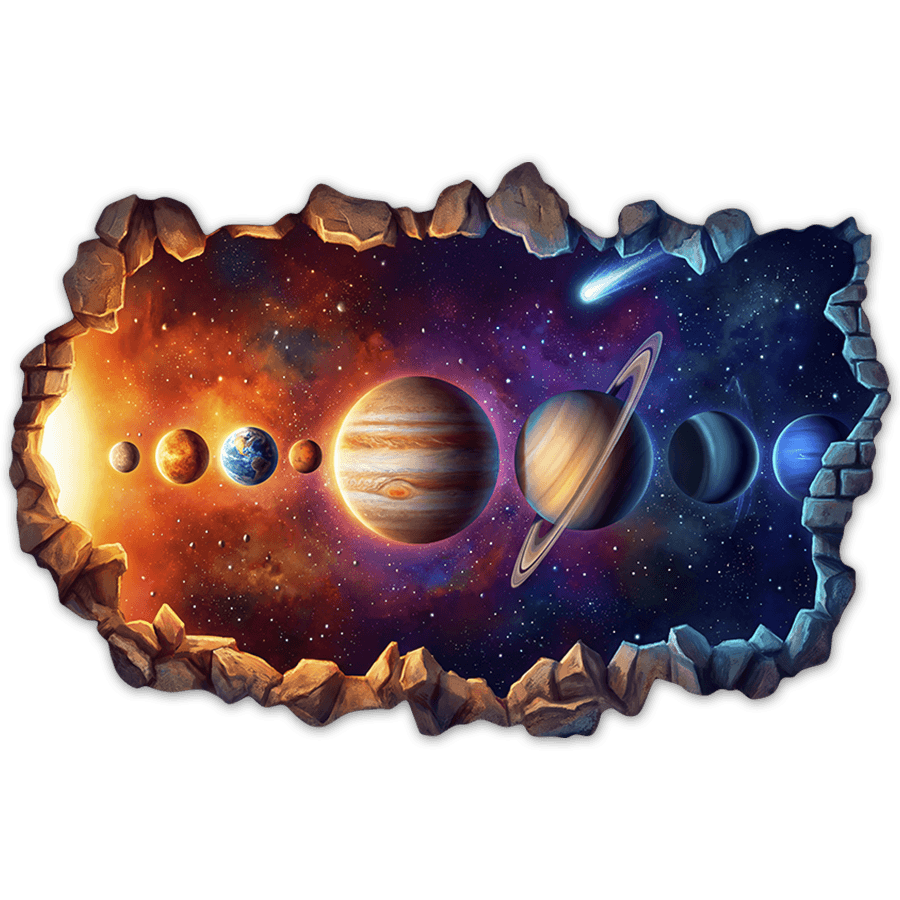 Stickers for Kids: Solar System Wall Break