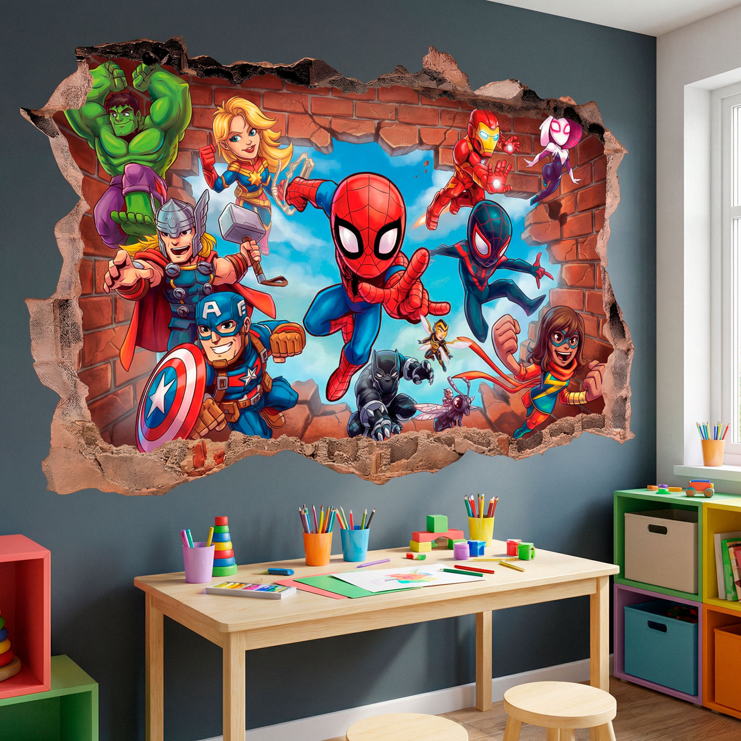 Stickers for Kids: Marvel Super Heroes Wall Break