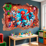 Stickers for Kids: Marvel Super Heroes Wall Break 4