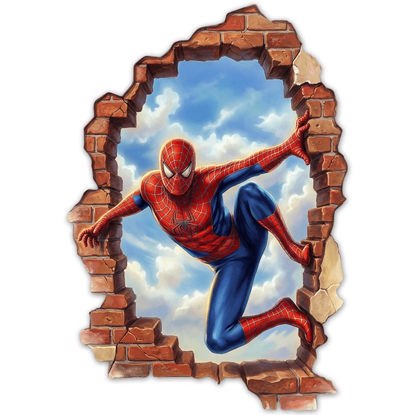 Stickers for Kids: Vertical Wall Break Spider-Man
