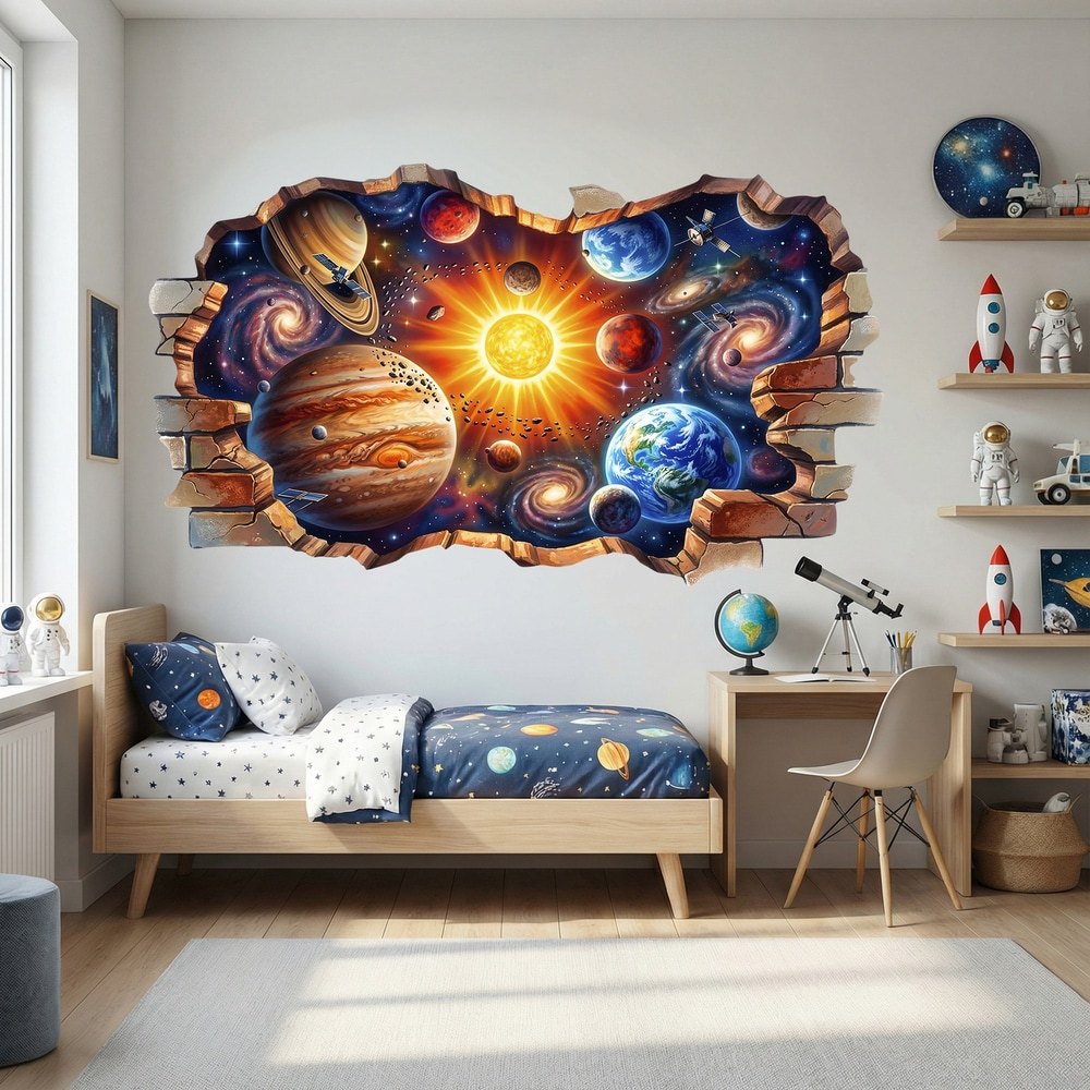 Stickers for Kids: Wall Break Solar System and Galaxies