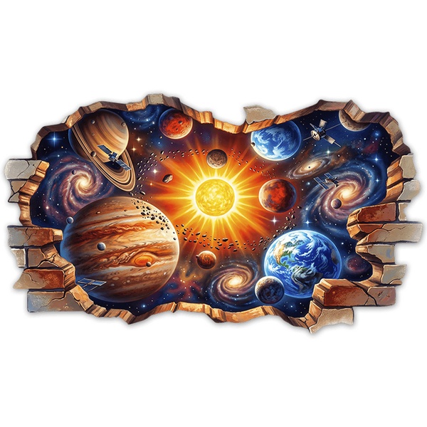 Stickers for Kids: Wall Break Solar System and Galaxies