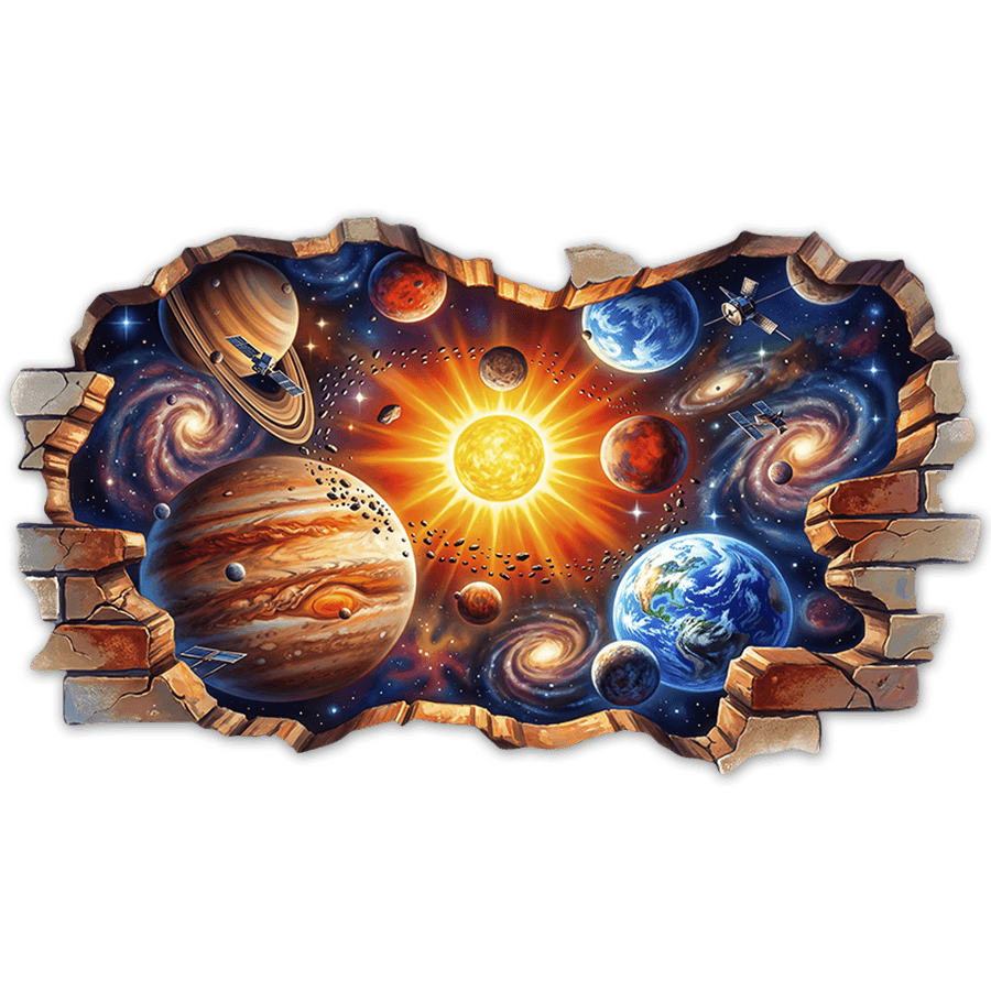 Stickers for Kids: Wall Break Solar System and Galaxies
