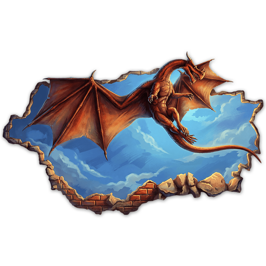 Wall Stickers: Flying Dragon Wall Break