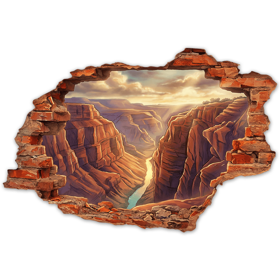 Wall Stickers: Grand Canyon Sunset Wall Break