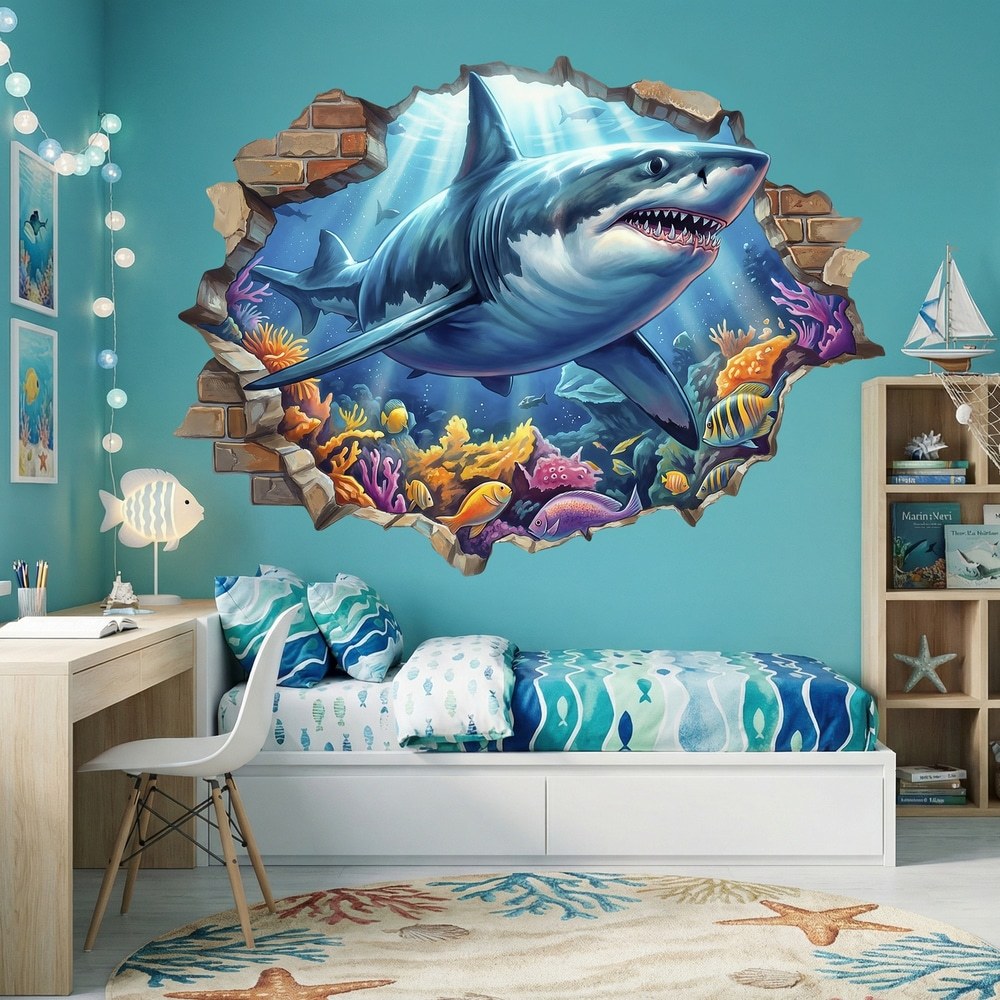 Wall Stickers: Shark Reef Wall Break