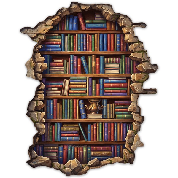 Wall Stickers: Classic Library Wall Break